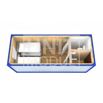(БЖ-06) Бытовка металлическая (блок-контейнер) жилая с санузлом