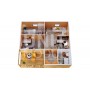 (МД-15) Модульный дом дачный из 3-х бытовок (блок-контейнеров) с верандой, спальнями и кухней недорого