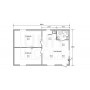 (МД-06) Модульный дом дачный из 2-х бытовок (блок-контейнеров) с раздельными спальнями и гостиной недорого