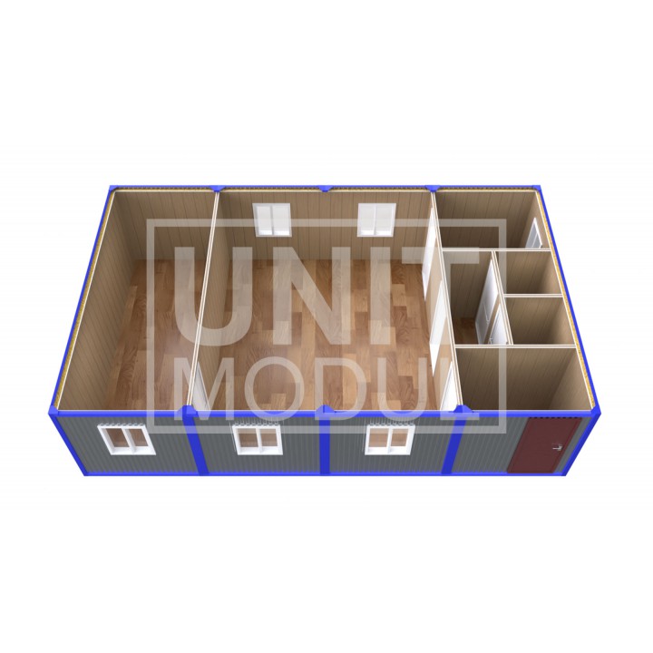 (ПЗ-40) Модульный штаб из 4-х бытовок (блок-контейнеров) недорого